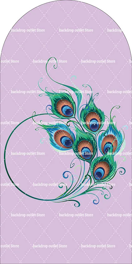 Фон Mehofond Yasodha and Krishna Arch, чехол для детского душа, индийский декор для вечеринки, фиолетовый фон с павлиньими перьями, двусторонние чехлы