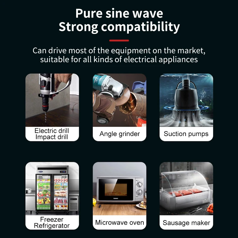 Intelligent Pure Sine Wave Solar Dc Ac 3000 Watt Solar Power Inverter With Remote Control For Camping Use