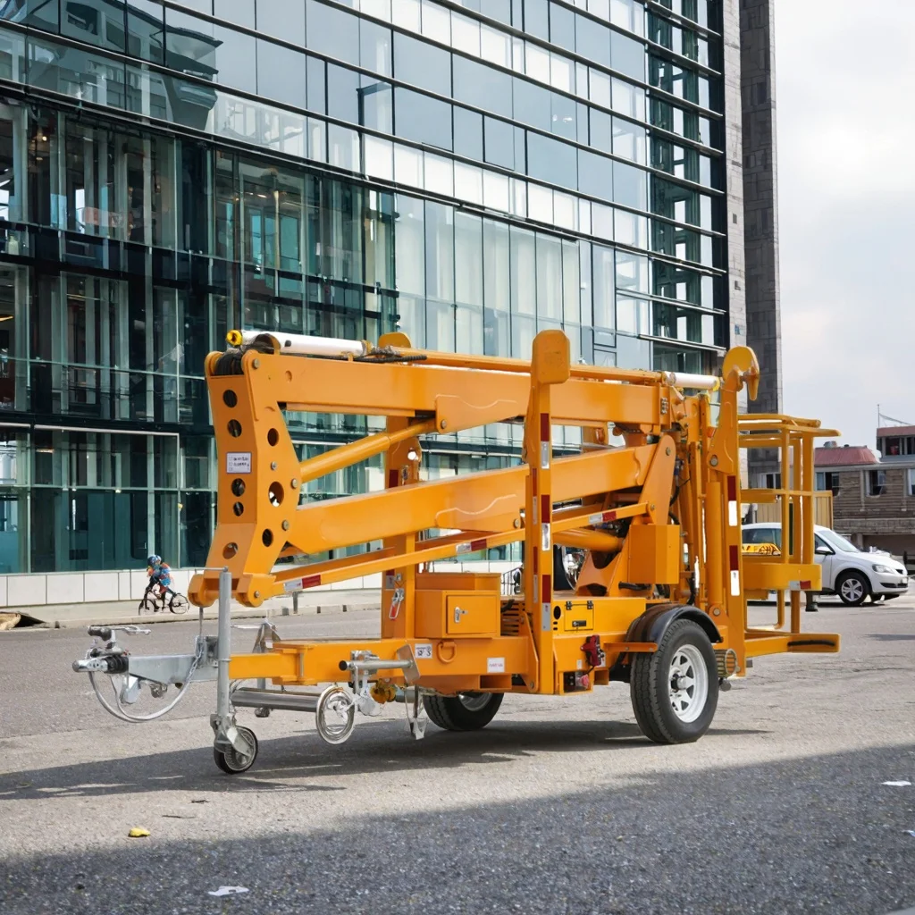 CE 14m High-Capacity Towable Articulated Boom Lift For Heavy-Duty Tasks