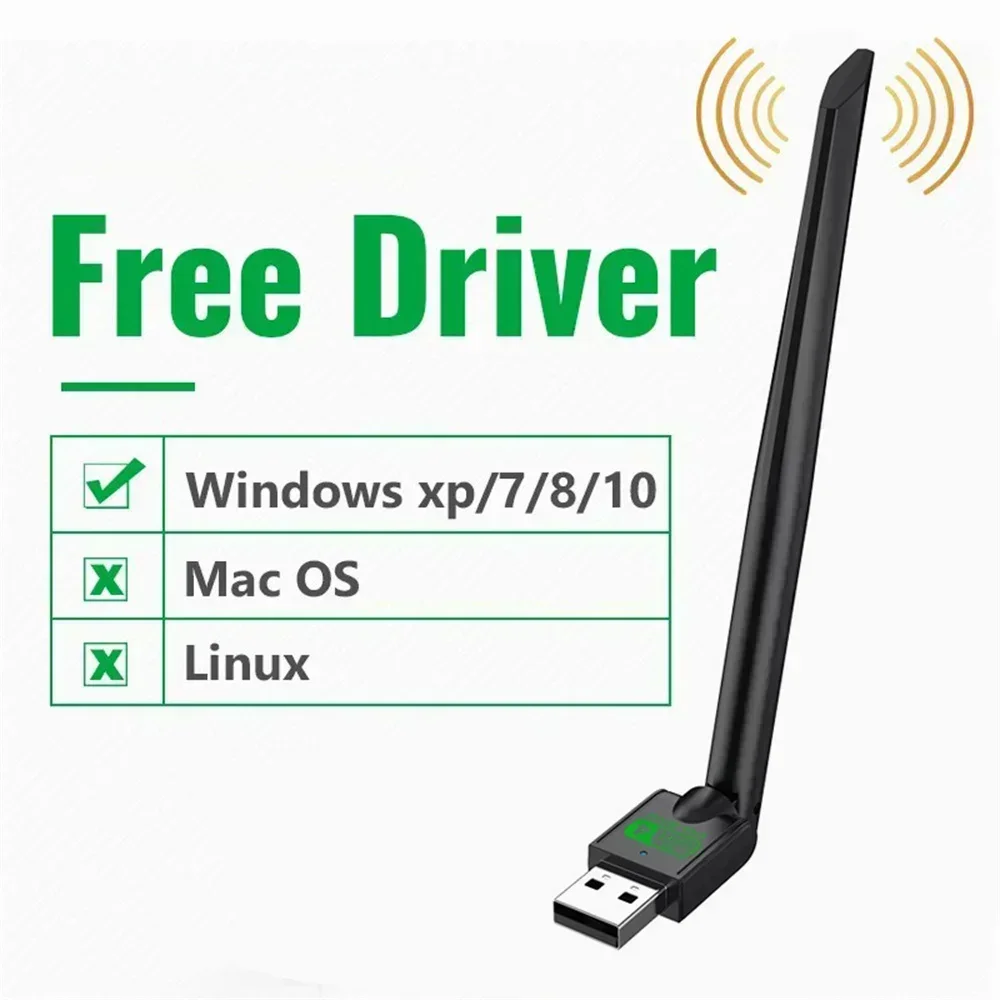 

150 Мбит/с Wi-Fi USB-приемник 2,4G Сетевая карта Бесплатный драйвер USB Wi-Fi адаптер Wi-Fi адаптер для ПК Antena