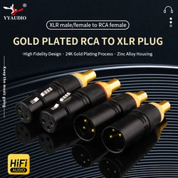 High Quality Gold Plated XLR 3 Pin Microphone Audio Cables Plug Connectors Male Female Plug Cable Connectors Speaker XLR Jack