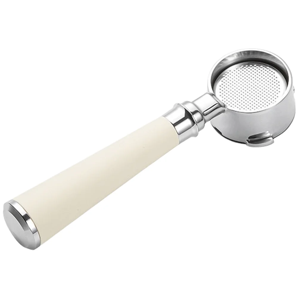For coffee Portafilter Handle in Stainless Steel for Espresso Machines with Visible Extraction Path and Solid Build