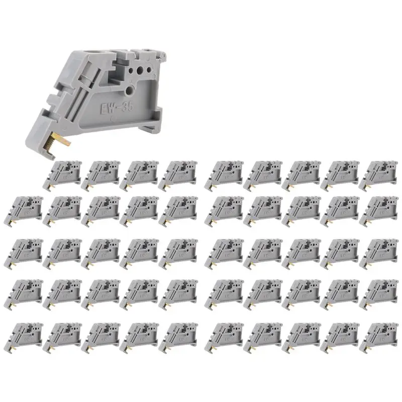 M11K-50Pcs 35Mm DIN Rail Terminal Block End Stopper Mounting Clips