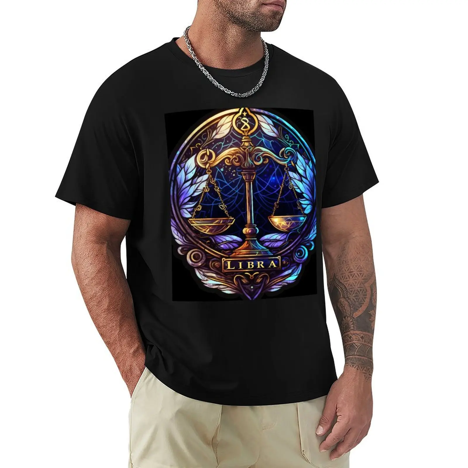 Libra Zodiac sign T-Shirt Plus Size Non-Shrink T-Shirt