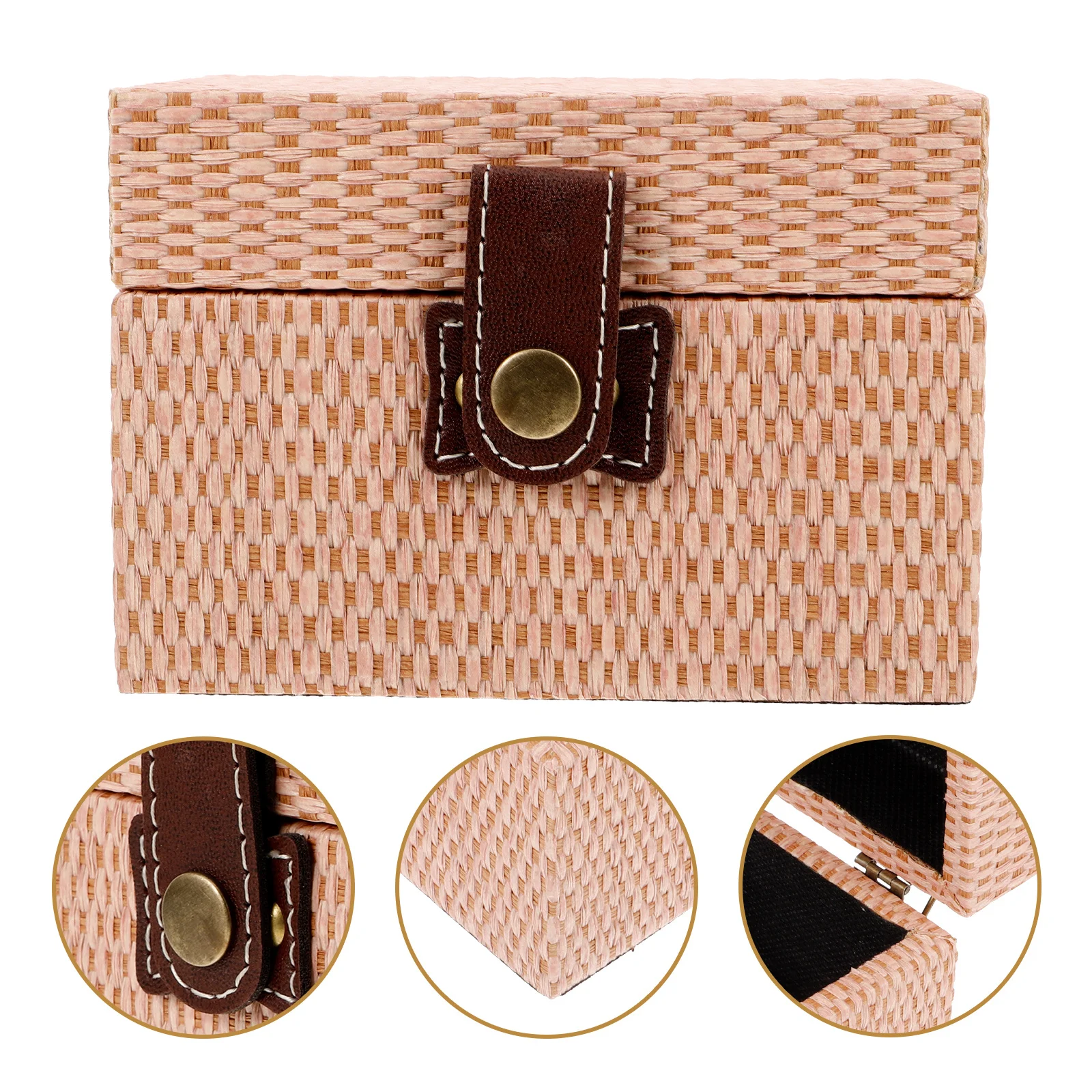 Wooden Jewelry Portable Organizer For Rings Earrings Necklaces Storage Case Trinket Box Sundries Container Desktop Vanity Table