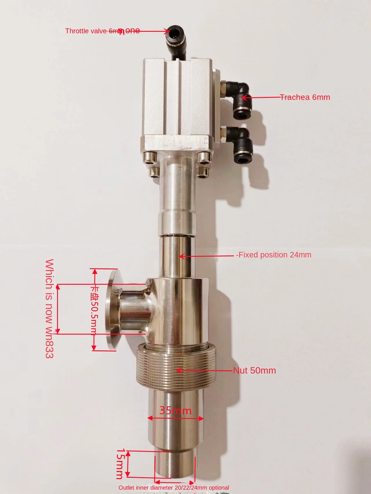 Filling machine accessories 304 316 filling head with blow-back suction and anti-drip filling head,  customized