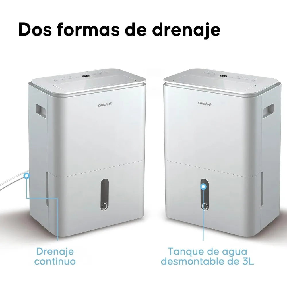 Deshumidificador de Humedad 20L Easy Dry interior 40 m2 / 100 m3 - Deshumificador Eléctrico Silencioso con App Control