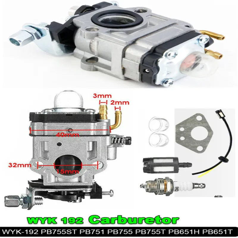 Engine Carburetor Brush Cutter Strimmer Cutter Chainsaw 15mm Carburetor Kit 43cc 52cc Engine Carburetor 40-5 44-5