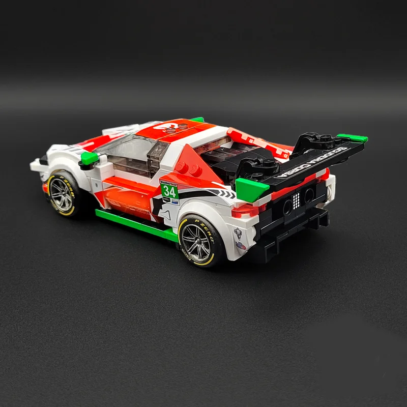 โมเดลรถยนต์ MOC ใหม่ 375 ชิ้น ​ ​ ชุดตัวต่อโมเดิร์นสำหรับเด็ก รุ่น Champions GT3 Supercar City Highway ของขวัญสุดพิเศษ