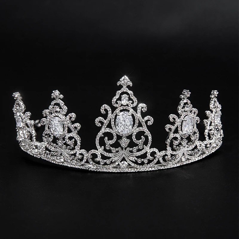 

YYSUNNY Classic Wedding Tiaras and Crowns Flower Crystal Diadem Veil Tiaras Wedding Hair Accessories Headpieces Christmas Gift