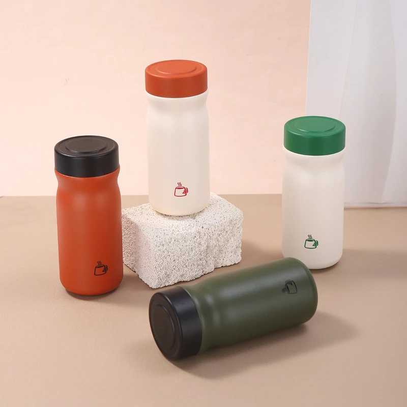 

High-quality stainless steel insulated cup, portable, small and cute pocket cup for female students, car travel cup