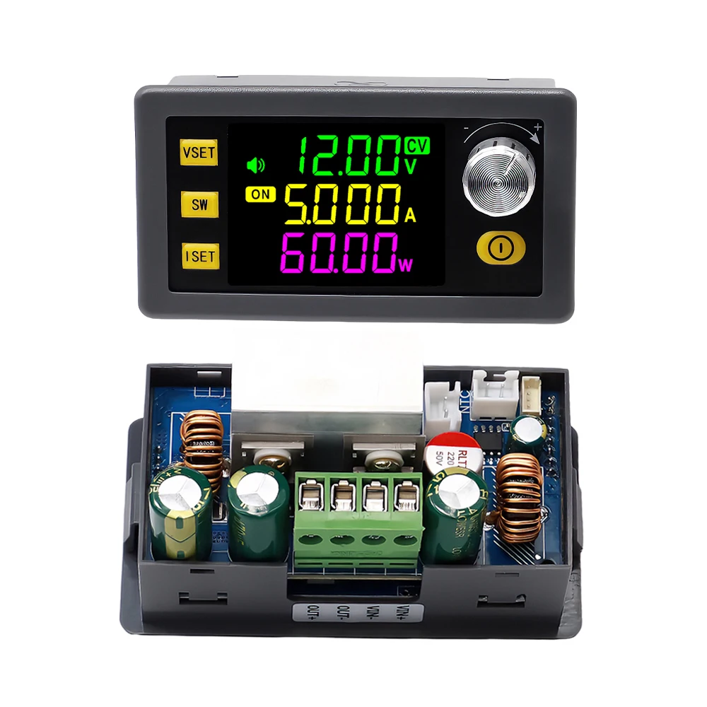 SK60 CNC DC Buck-boost Adjustable Power Module DC6-36V To 0-36V 60W Support MPPT Solar Charge Constant Current/voltage