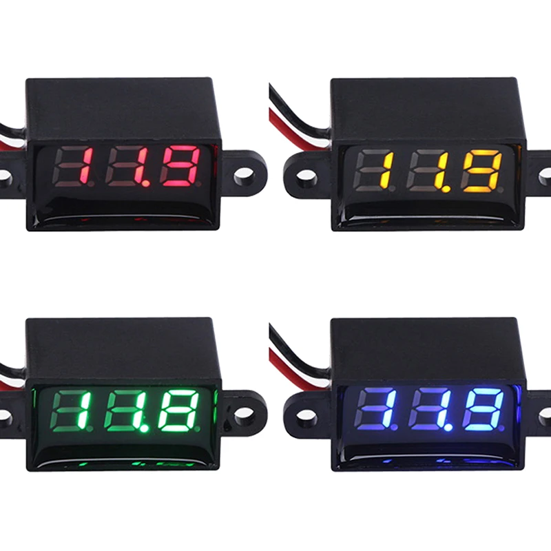 Versatile DC 3.0V-30.0V Digital Car Voltmeter Automotive Voltage Meter Waterproof 12V LED Display Voltage Monitor Tester