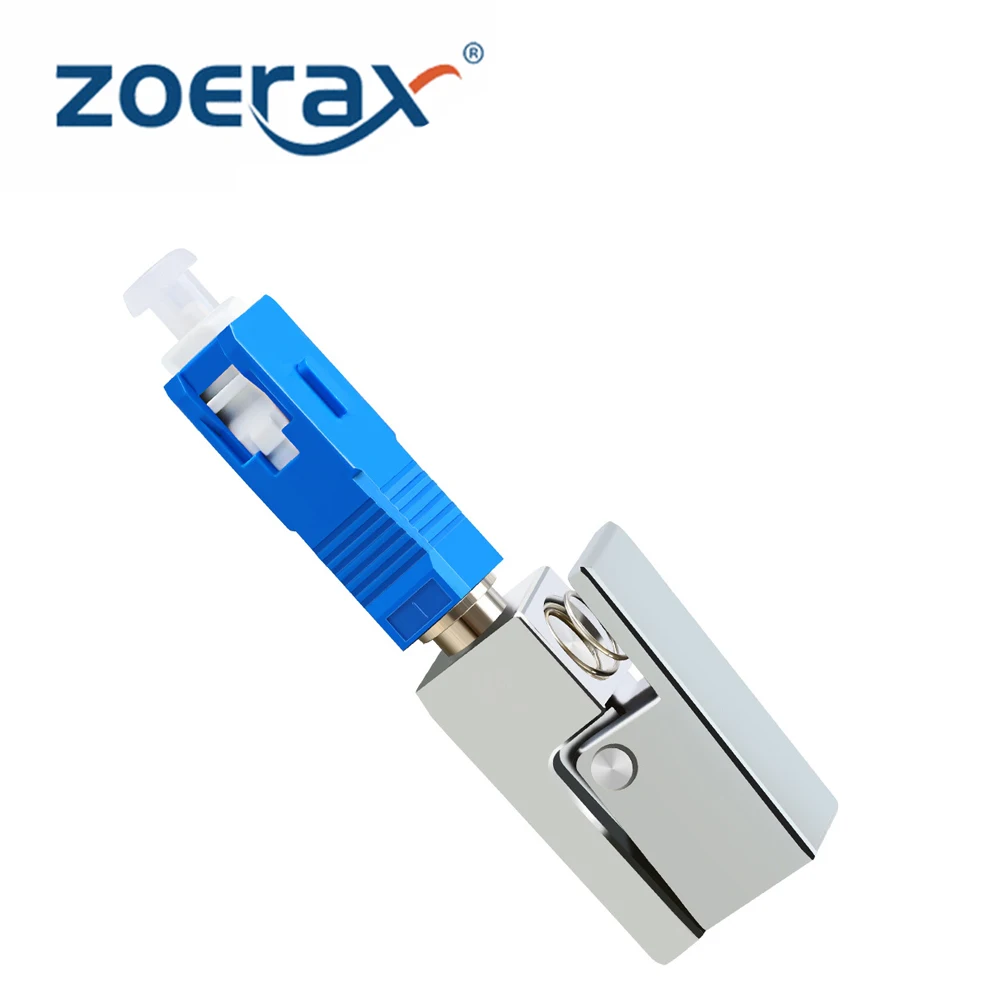 

ZoeRax SC Square Shape Bare Fiber Optic Adapter FTTH Fiber Connector for Red Light Pen Optical Power Meter OTDR Coupler