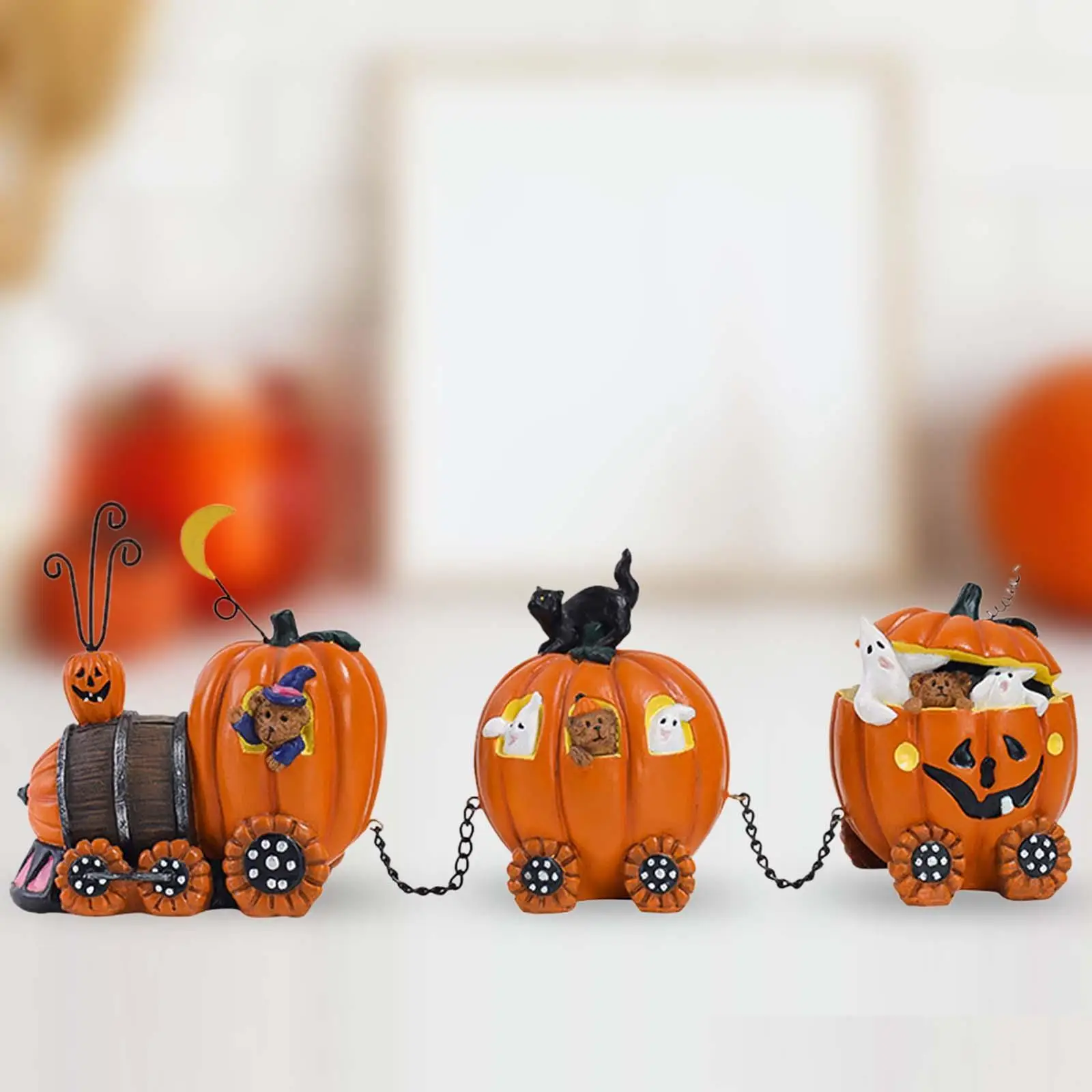 Halloween Pumpkin Statues Decoration Handmade for Wedding Tabletop Halloween