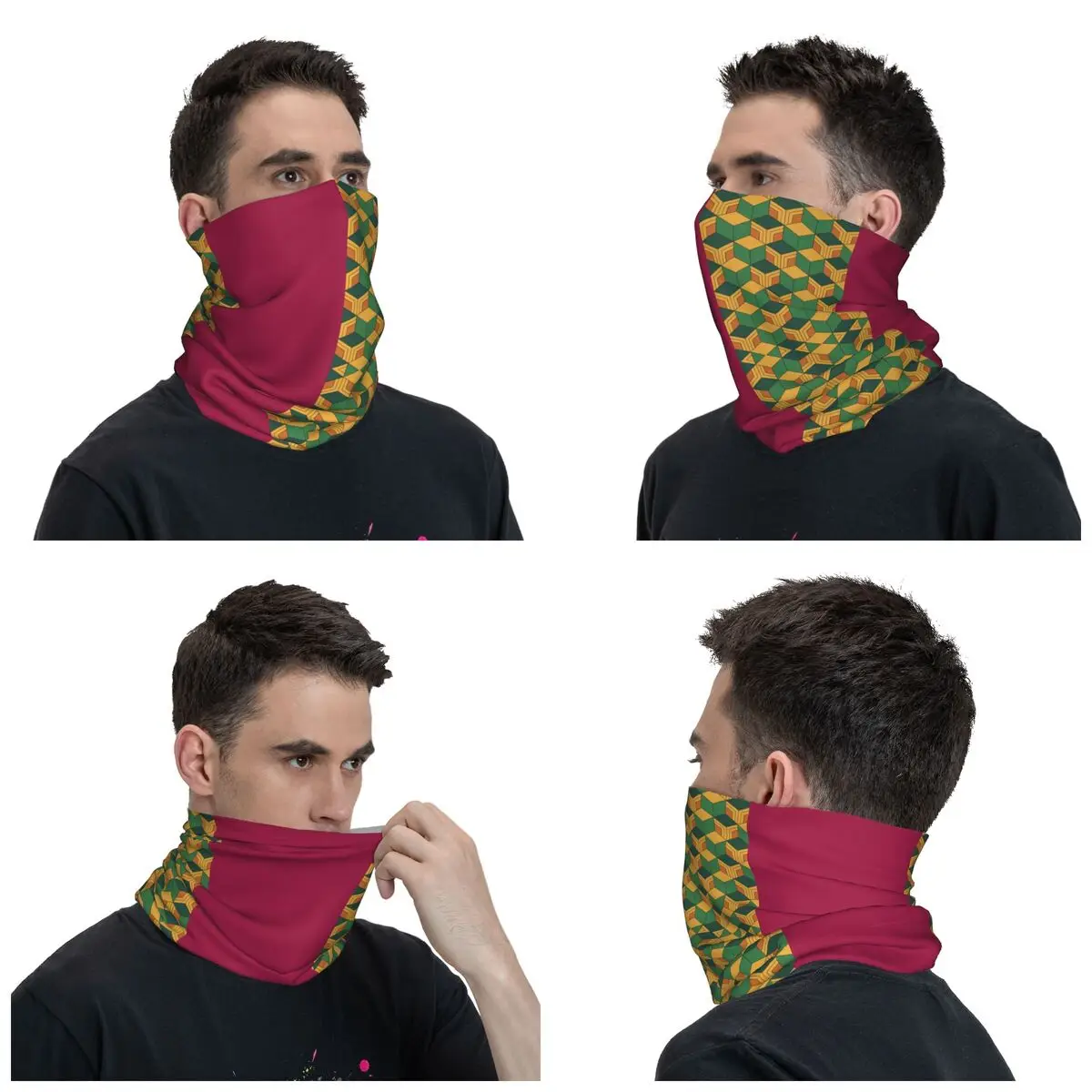 Demon Slayers Bandana Neck Cover Printed Manga Japanese Anime Mask Scarf Multifunctional Balaclava Fishing for Men Women Winter