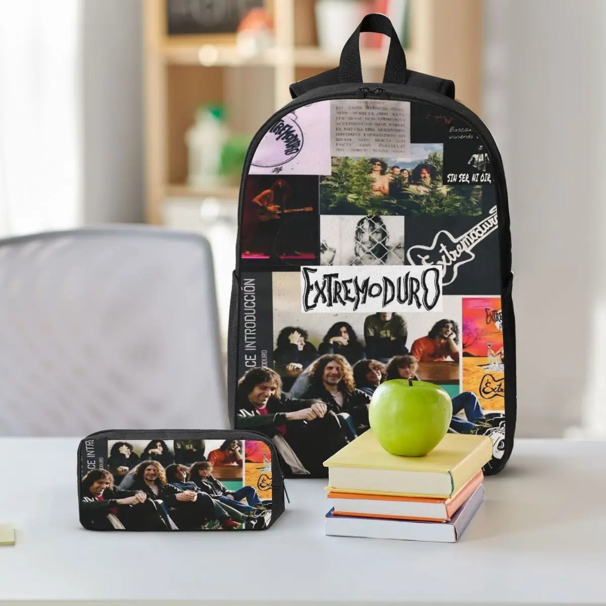 3Pcs Extremoduro Rock Band Backpack Set for Boy Girl Pen Bags Bookbag Sets with Lunch Box For Primary School Students Daypack