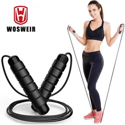 WOSWEIR Professional Jump Ropes Speed Crossfit Workout Training MMA Boxing Home Gym Fitness Equipment for Men Women Kids