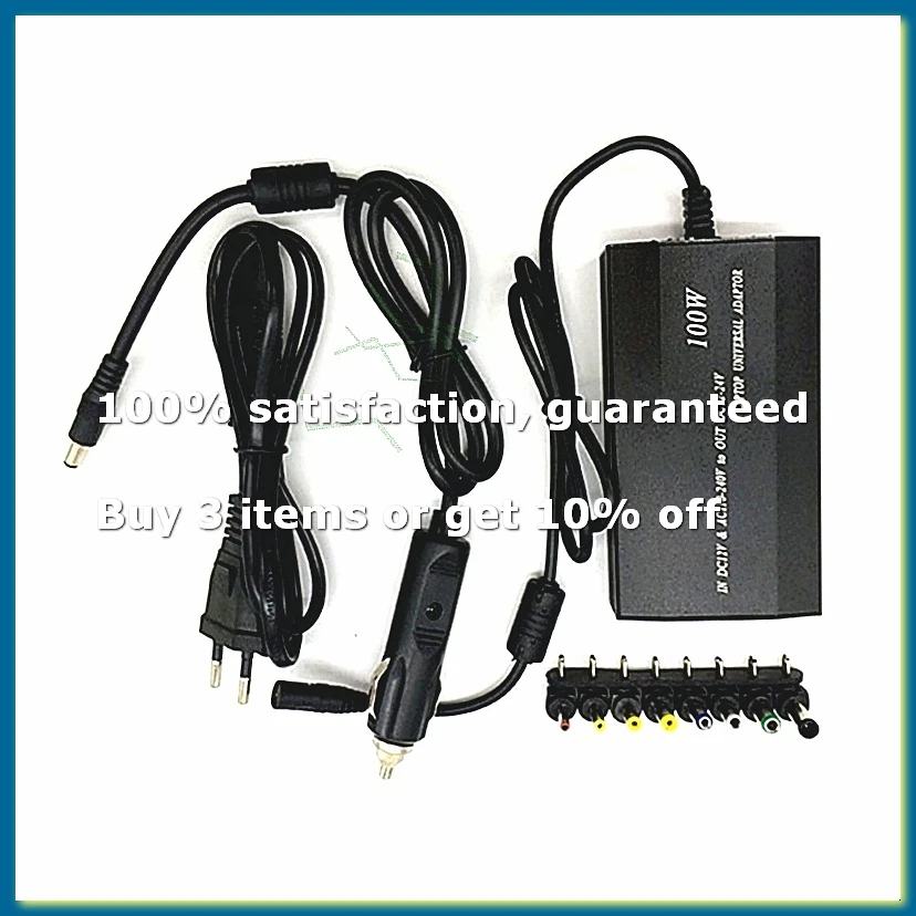 100W Universal Laptop Charger DC Car Adapter Notebook AC Power Supply with 8 Adapters EU Plug