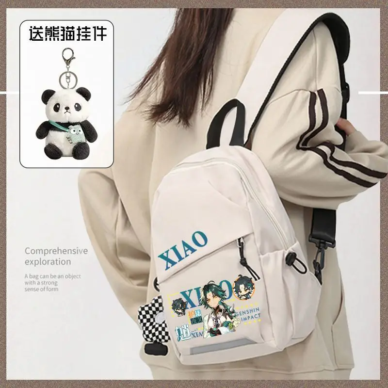 Genshin Impact Single Shoulder Crossbody Large Capacity Waist Chest Funina Unisex Student Sports Running Outdoor Travel Ani