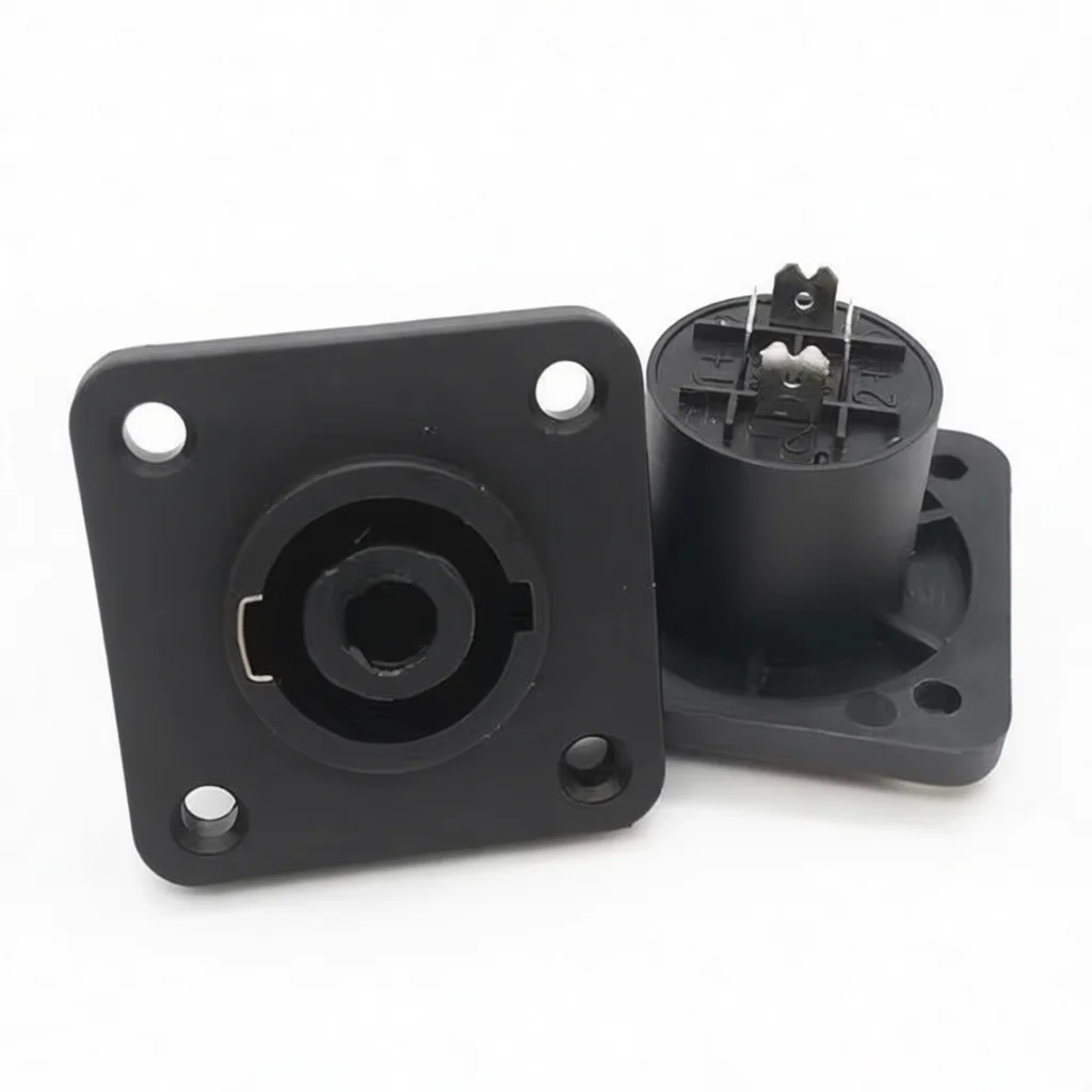 Audio Professional 4 Pin Speakon Socket Chassis Connector Female Locking Panel Mount Adapter For Pro Sound Amplifier System