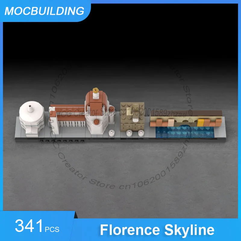 ตัวต่อ MOC แบบจำลองฟลอเรนซ์สกายไลน์ ประกอบเอง ของสะสมสถาปัตยกรรม ของเล่นสร้างสรรค์ ของขวัญคริสต์มาส 341 ชิ้น
