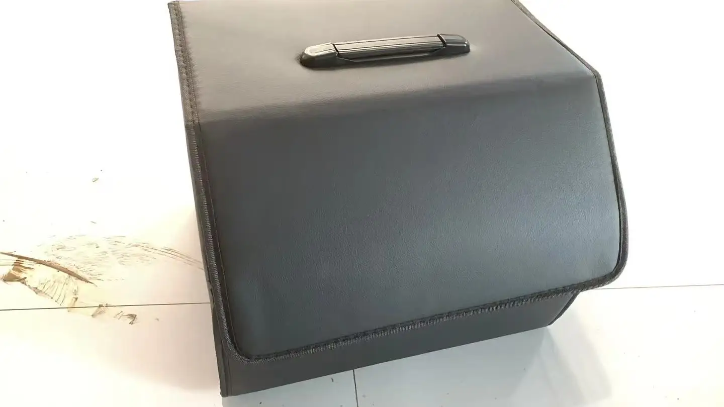 Lagerung Box PU Leder Mehrzweck Faltbare Auto Stamm Lagerung Organizer Auto Stamm Organizer Verstauen Aufräumen Auto Zubehör – Detail 8