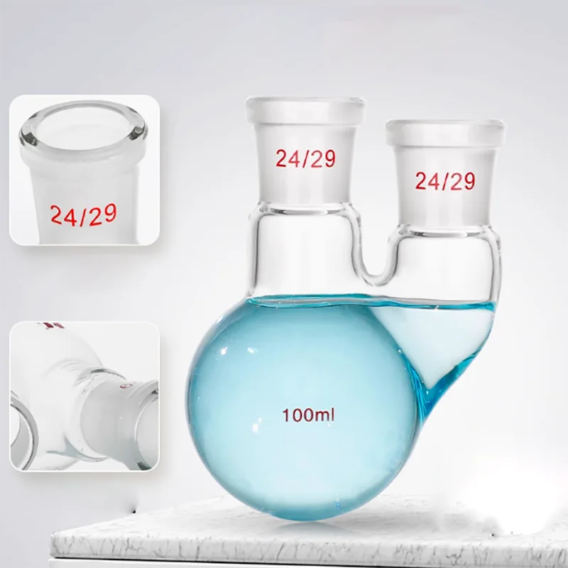 Two-necked flask 100/250/500/2000/3000ml straight mouth 19 24-neck round bottom flask