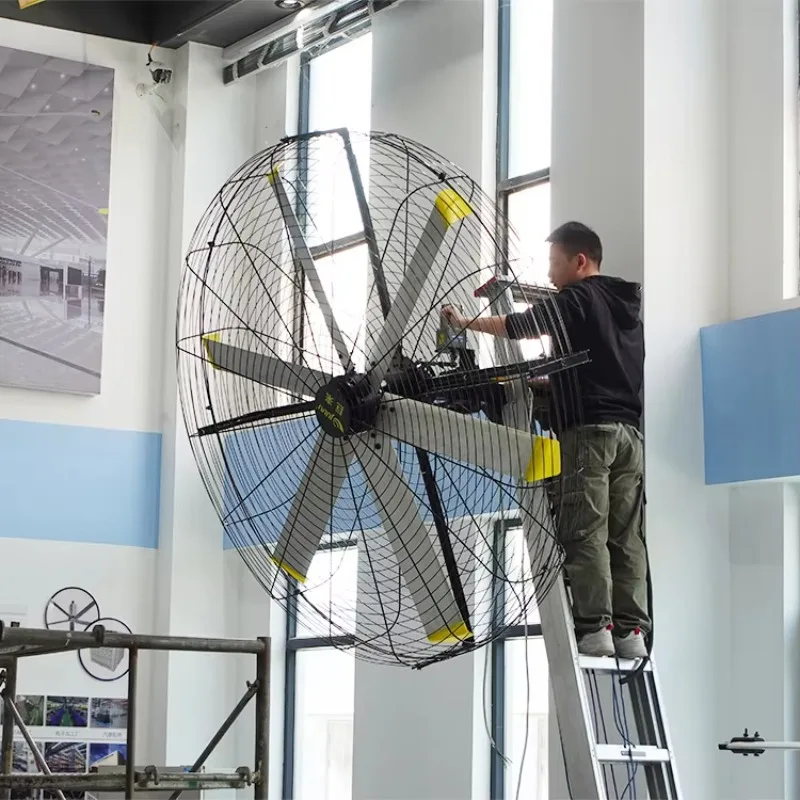 JULAI 2 M Wall-mounted Fan 80 Inch Hvls Wall Mounted Ceiling Fans Airfree Industrial Wall Fan