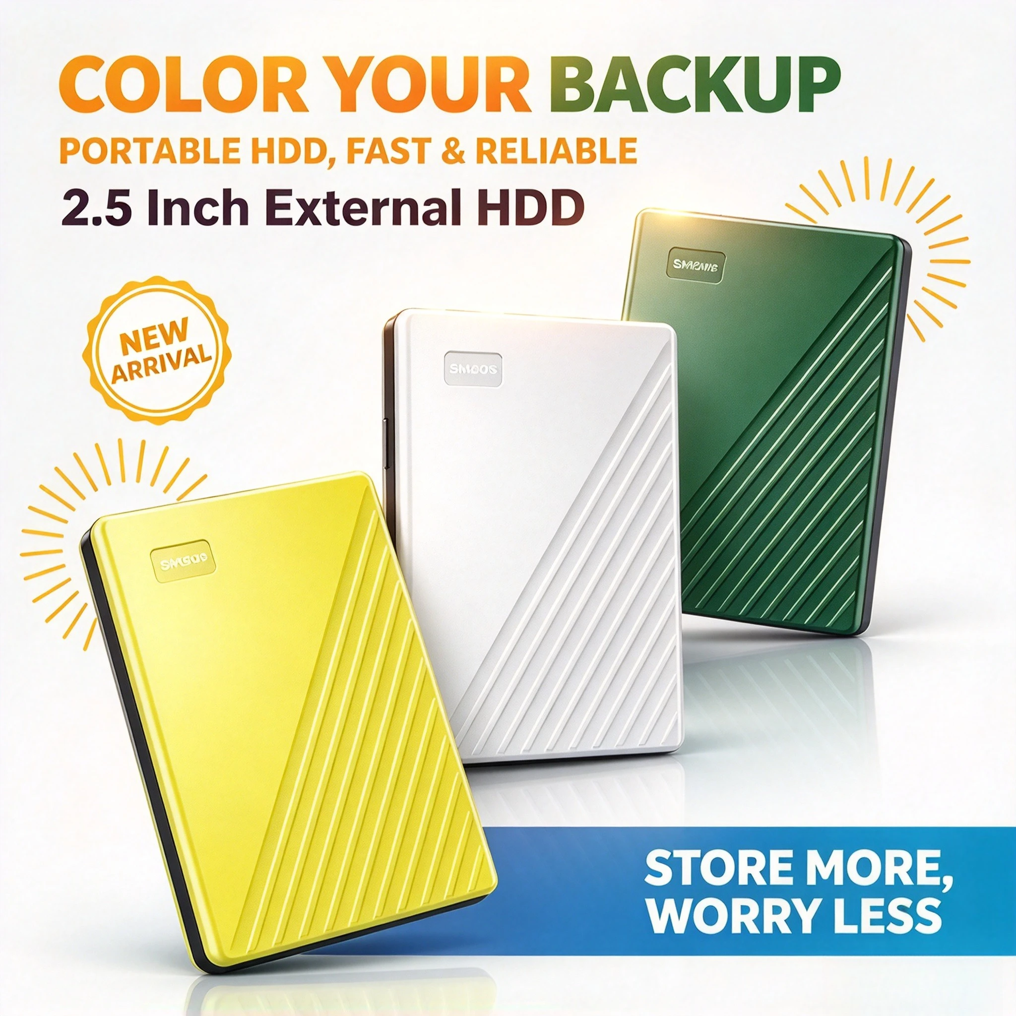 External Hard Drive,Fast Data Transfer, Multi‑Device Compatible Portable HDDDurable Storage Disk for Data Backup