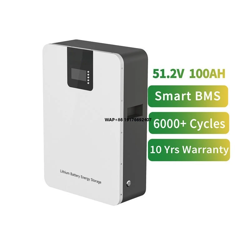 

Solar Power System with Battery Cost Lithium Ion Home Solar Battery Systems Wall Mount 48v Lifepo4 Battery OEM 51.2v 100Ah