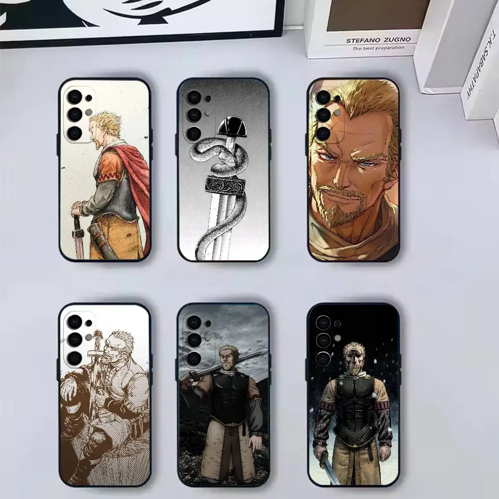 V-Viking Leader  Phone Case For Samsung S 25,24,23,22,30,21,10,9,Ultra,Plus,Lite,FE,4,5 G Soft Black Case