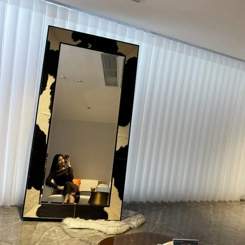 Medieval European cow style American creative clothing store fitting mirror