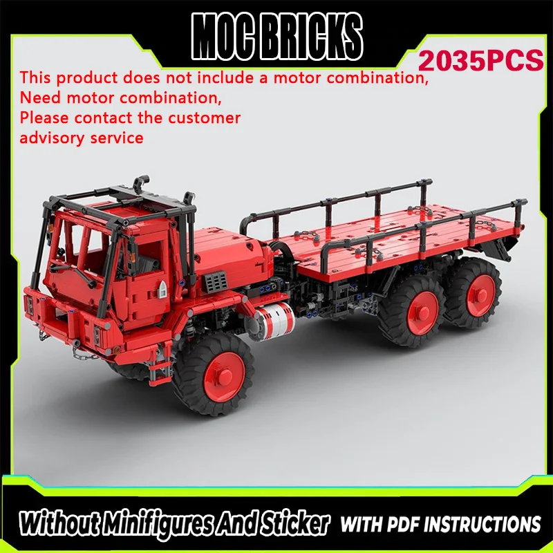 

Конструктор City Car Model MOC: Модульный внедорожник Delta 6x6 (красный) – Технологичный подарок для детей, набор для сборки на праздники