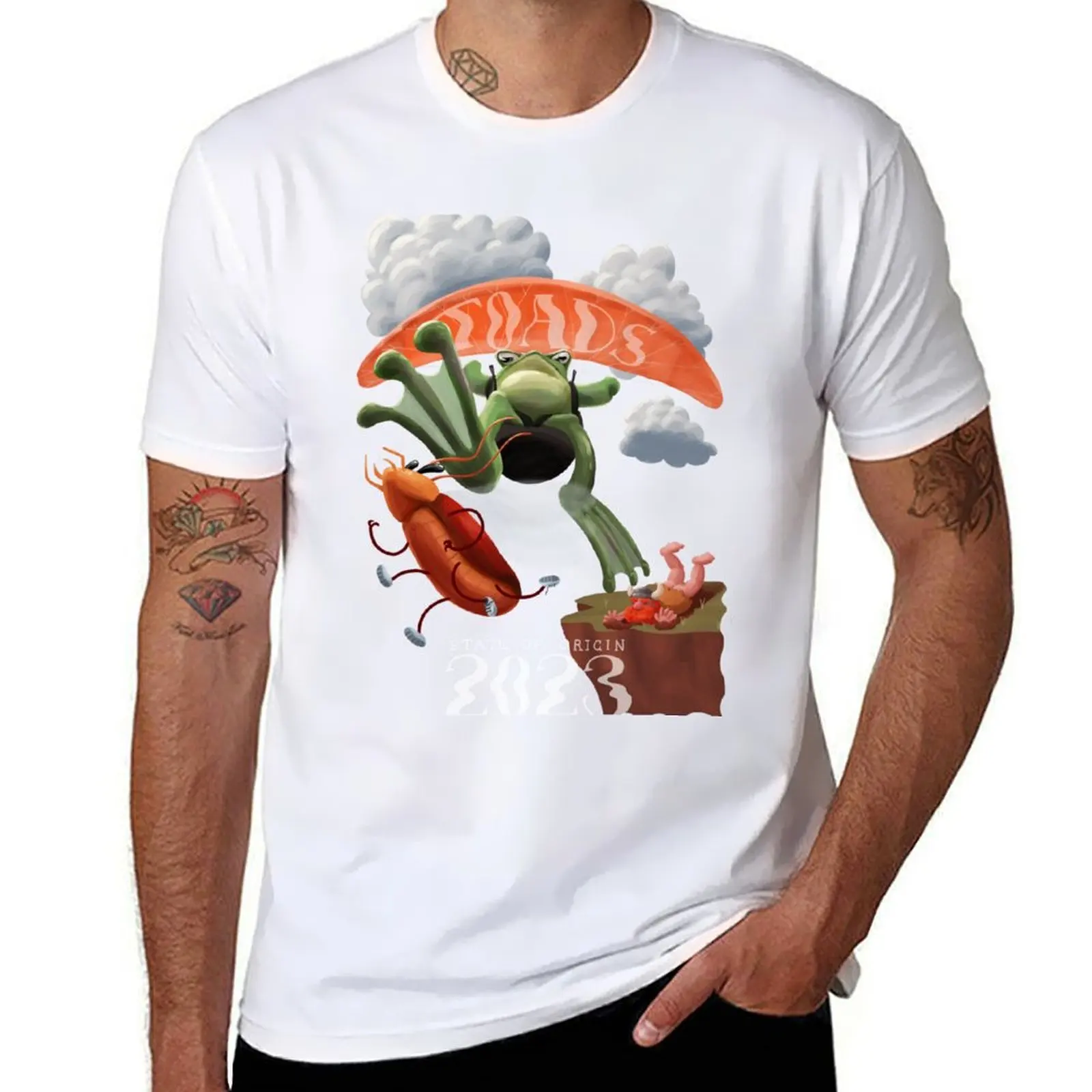 

2023 Queensland Cane Toads - Paragliding State of Origin T-Shirt anime tshirt graphic t shirts for man T-Shirt