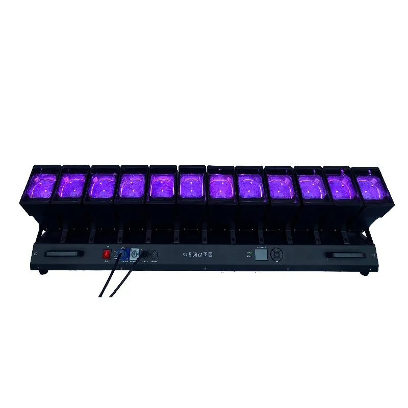 New Arrive 12x60W LED Full Color RGBW Zoom Beam Moving Head Light Linear matrix bar Light RDM Dmx Beam Wash Strip Lighting Show
