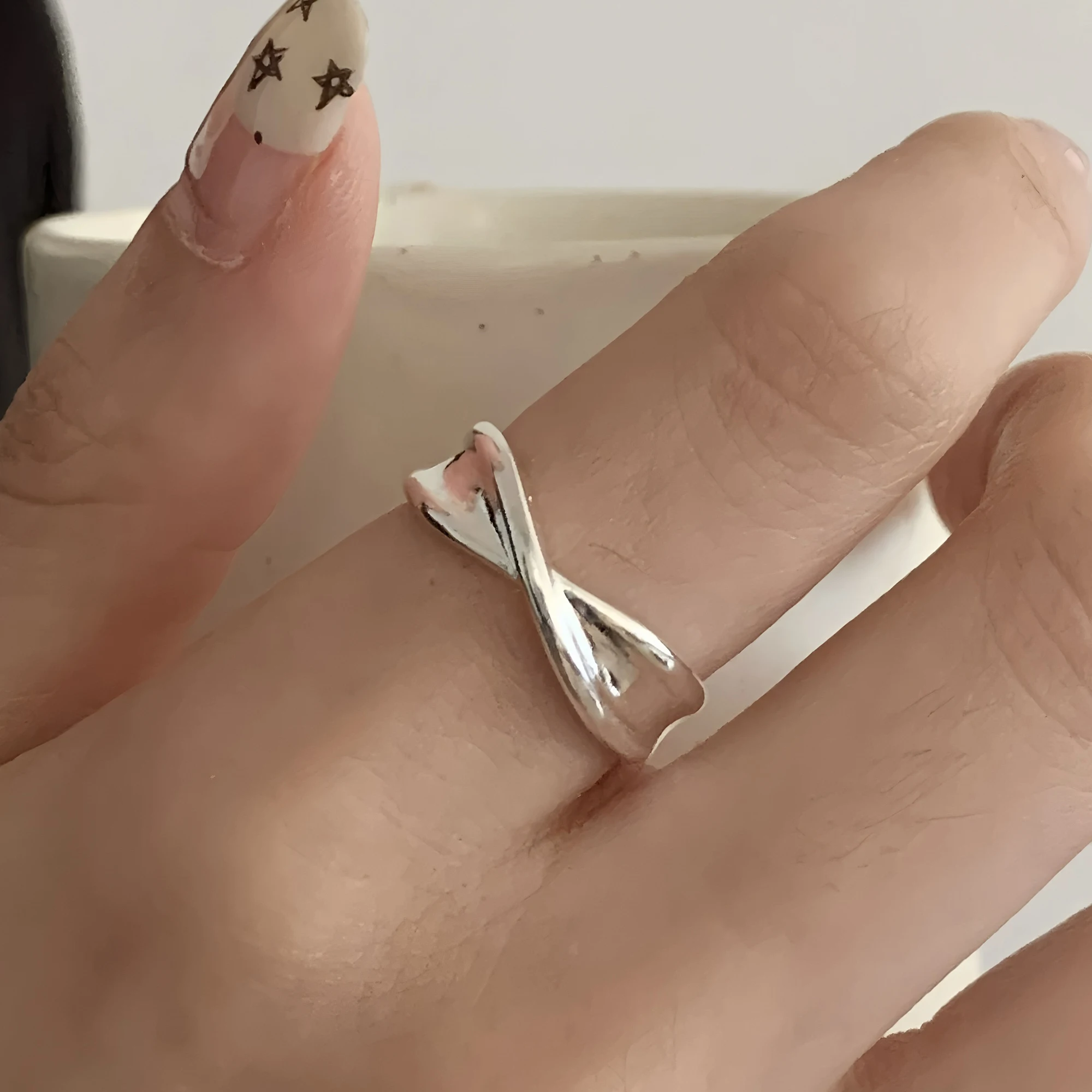 Women's 925 Sterling Silver Geometry Zircon Engagement Ring