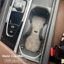 Car Cup Coaster Waterproof Anti Slip Car Cup Holder Coasters Leather Mat For Volvo XC60 S90 XC90 S60 V60 V90CC XC40 Accessories
