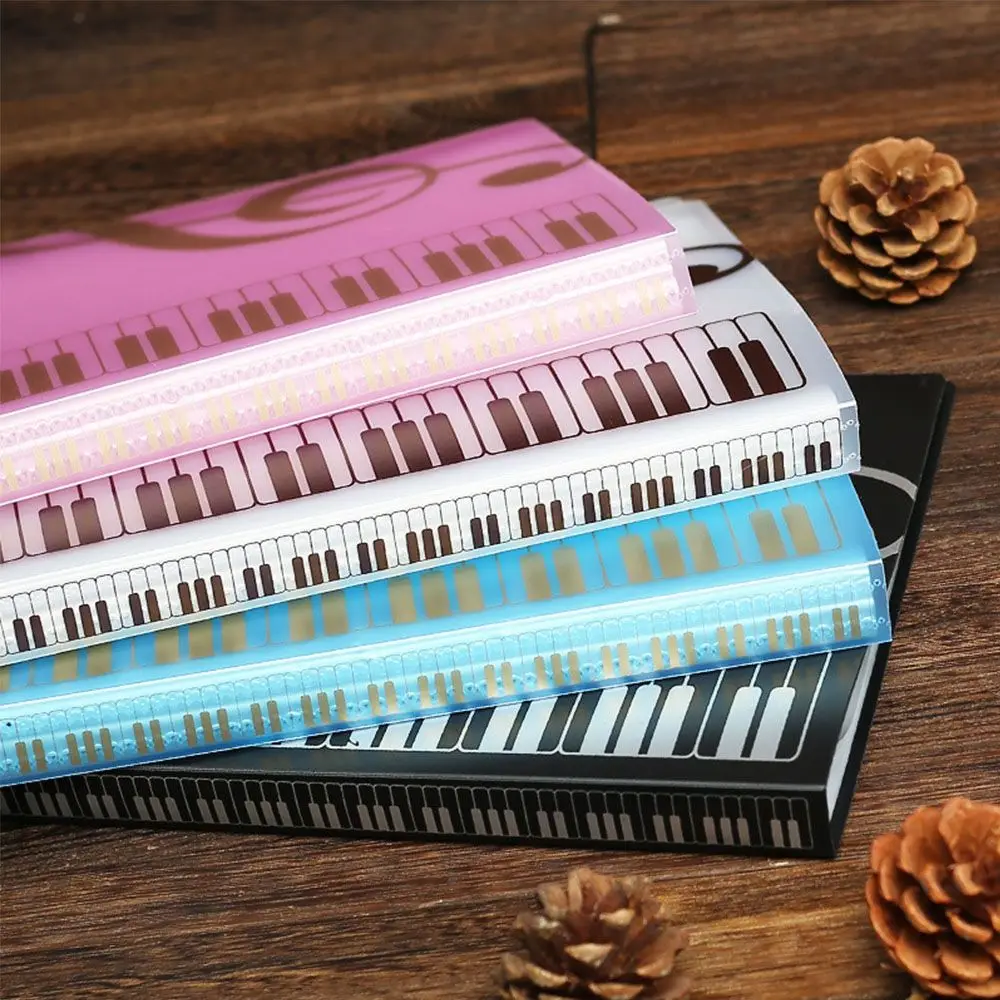 A4 Foldable Document Bag 40/80Pages Document Storage Expanded Filing Products Piano Score Music Folder File Book Folder