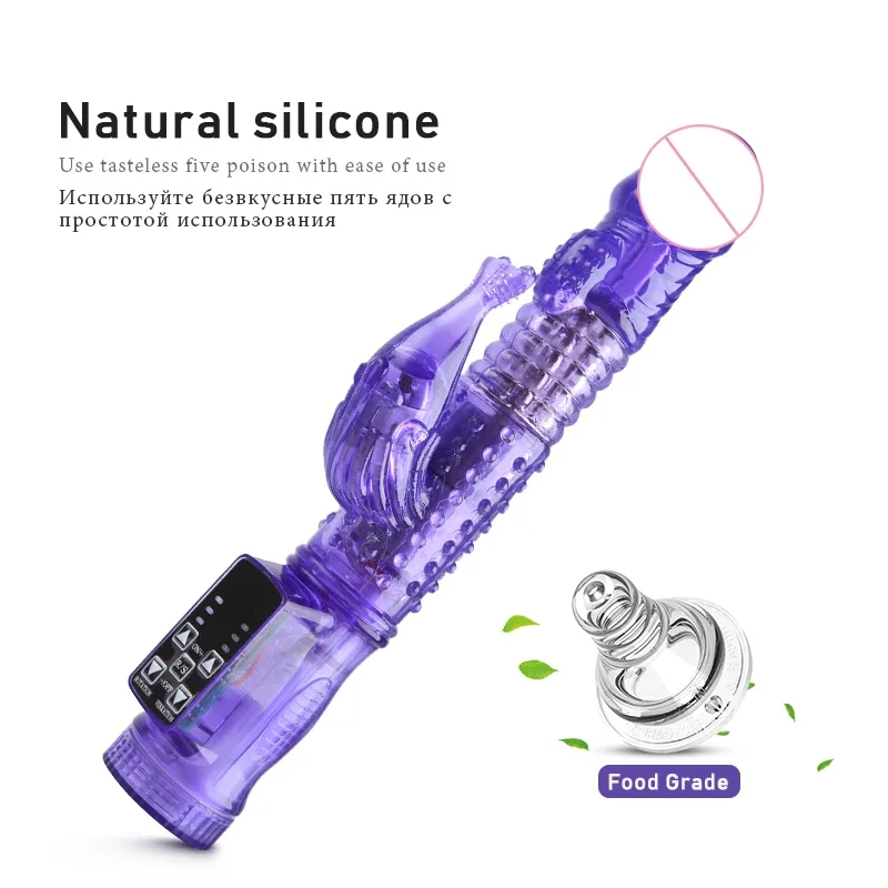 Powerful Rabbit Vibrator for Women G Spot Thrusting Realistic Dildo Female Vagina Clitoris Massager Sex Toy Adult Supplies