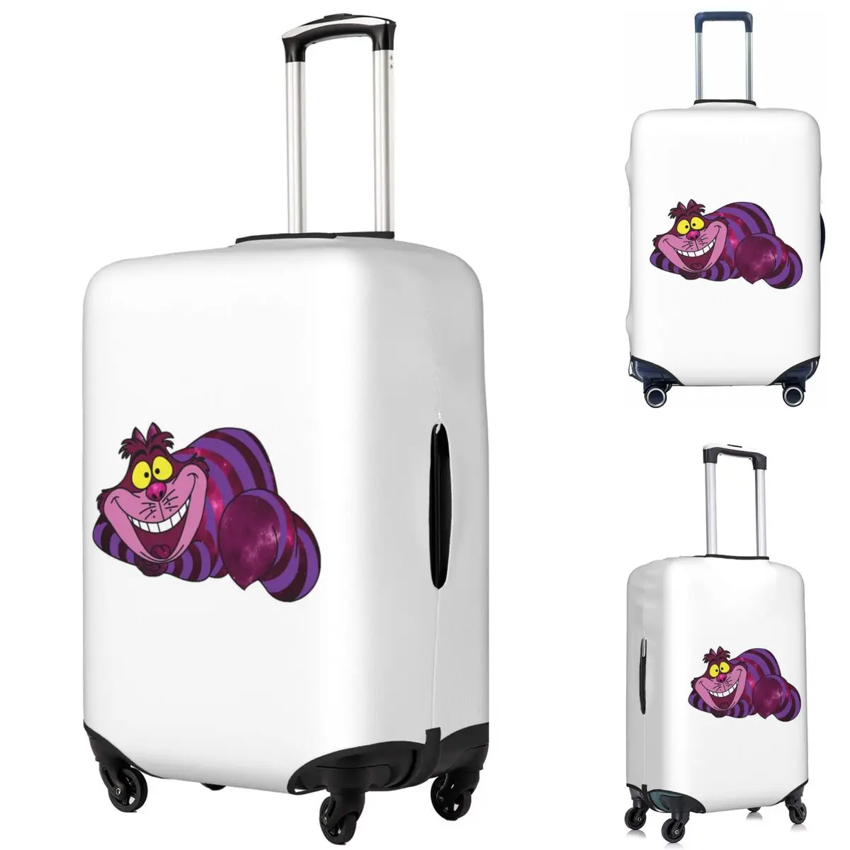 

Cheshire Space Cat Suitcase Cover Protection Elastic Travel Luggage Protector Covers for 18-32 Inch