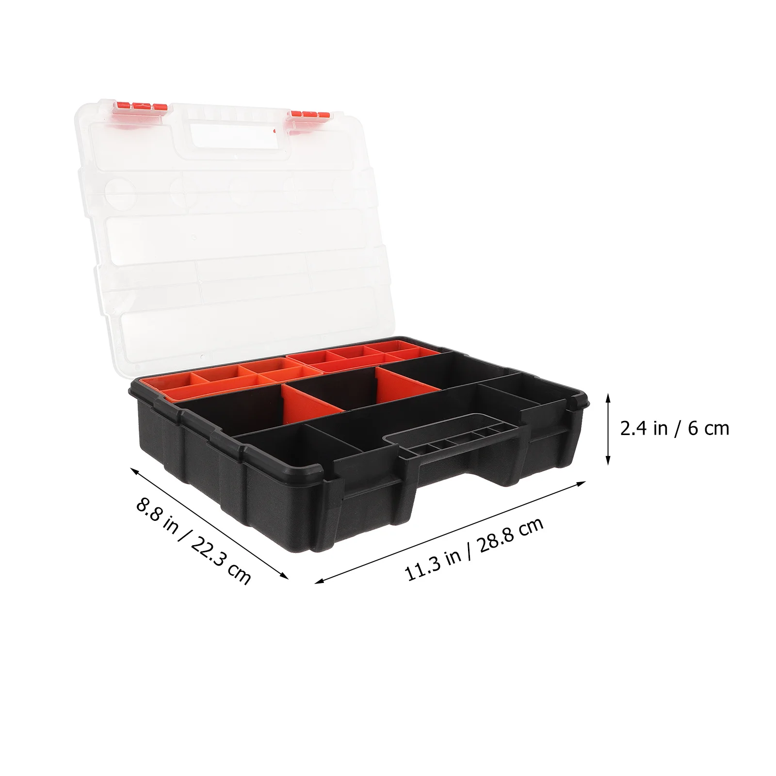 Large Plastic Nut and Bolt Organizer Box Durable Compartment Storage Container for Hardware Tools Small Parts Organizer Screw