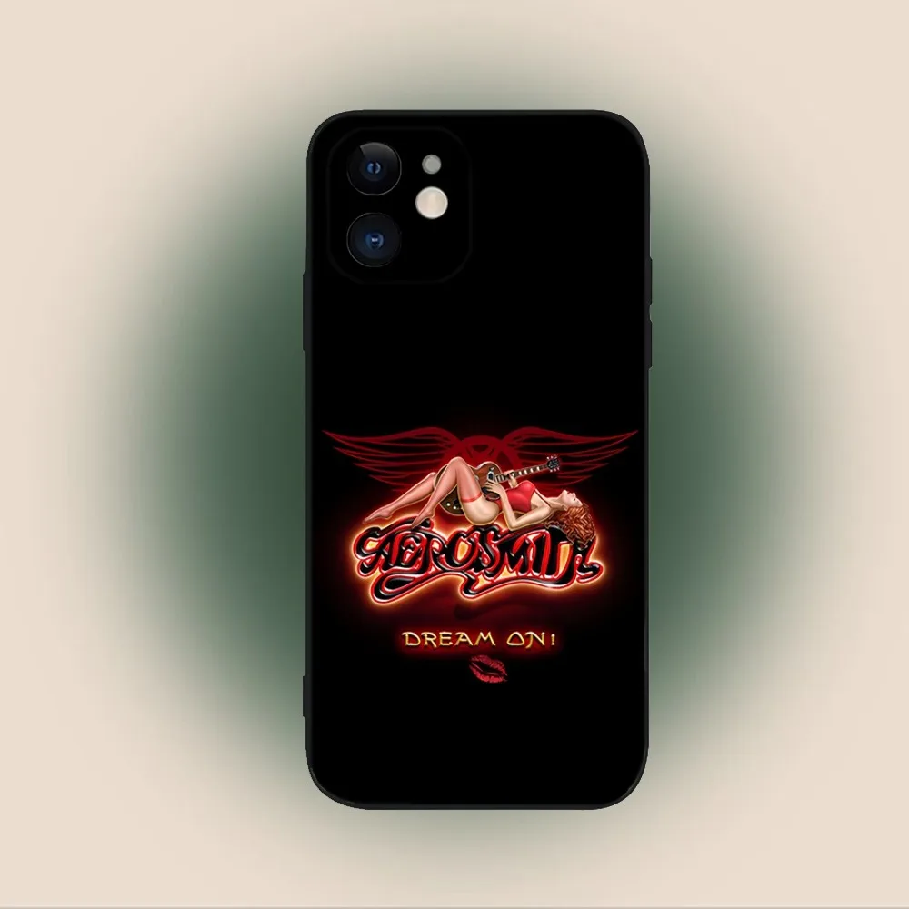 Aerosmith Rock Cool Phone Case For iPhone 16,15,14,13,12,11,Plus,Pro Max,XS,X,XR,SE,Mini,8,7 Soft Silicone Black Cover