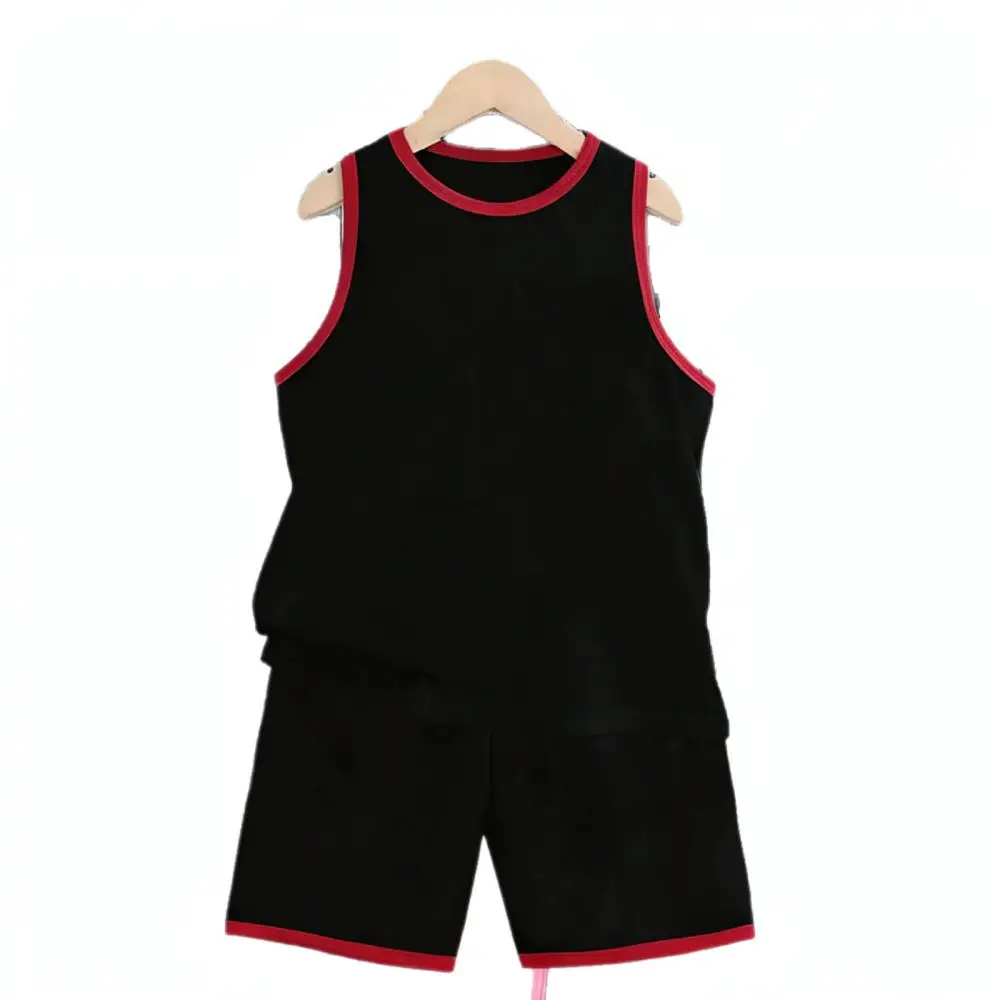 Boys Summer Quick Dry Sports Outfit Sleeveless Tank Top Shorts Set Kids Casual Athletic Basketball Training Apparel Suit
