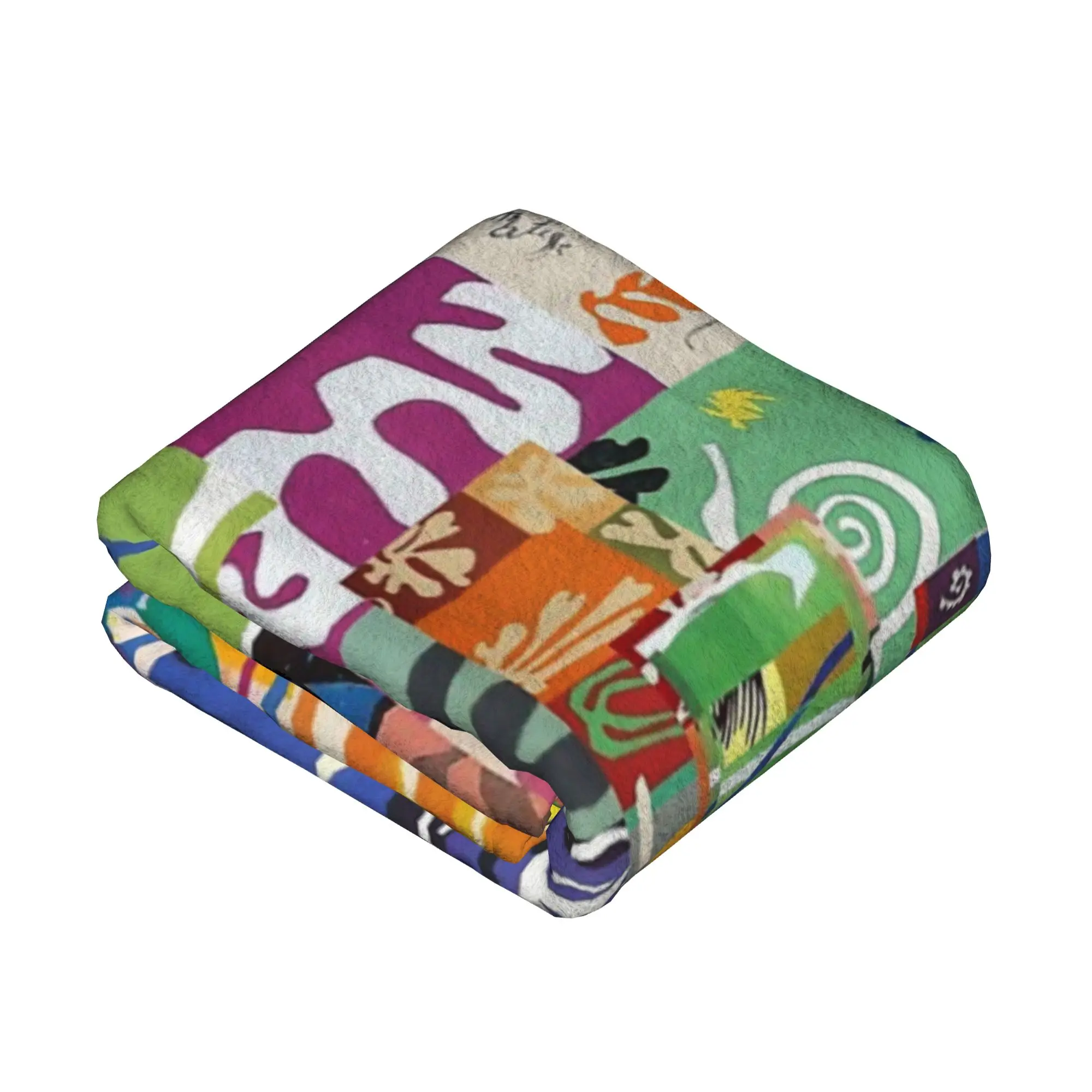 Henri Matisse Cutouts Coral Fleece Plush Throw Blankets French Artist Blankets for Home Car Warm Bed Rug