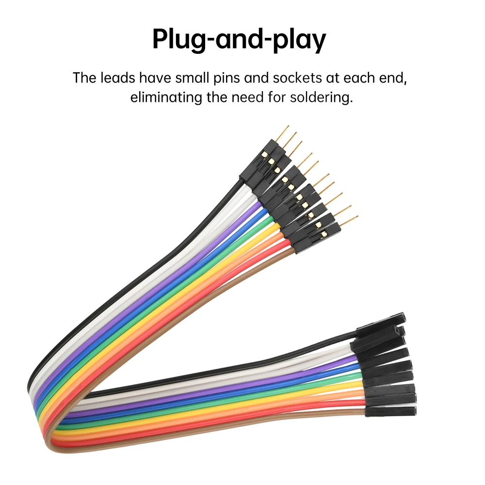 10PIN سلك دوبونت من النحاس النقي ذكر إلى ذكر، أنثى إلى ذكر، أنثى إلى أنثى، 2.54 سلك توصيل طرفي 28 كابل لوحة ذهبية أساسية