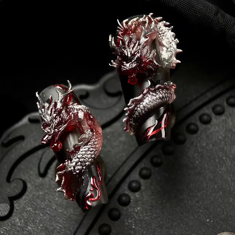 Neue Dominant Dragon King Nagelkunst-Form 3D Silikon Professionelles Nagelstudio-Dekorationswerkzeug für Nageldesign – Detail 5