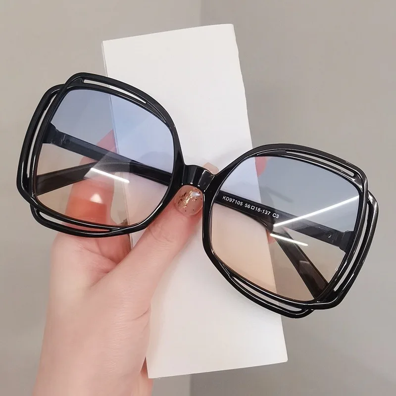 Neue Polygon Rahmen Ausschnitt Sonnenbrille Frauen Mode Gläser Marke Designer Retro Vintage