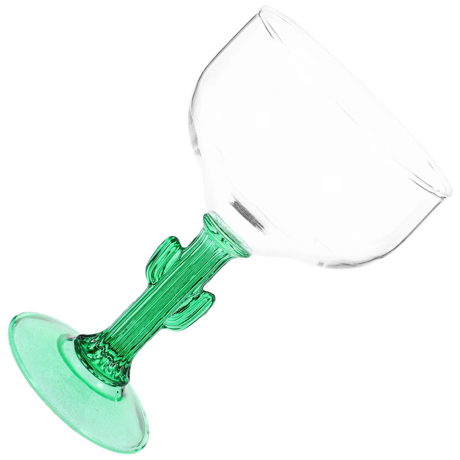 1Pcs Cactus Margarita Glass Elegant Stylish Goblet Creative Cactus Design Fine Workmanship Cocktail Cup for Restaurant Home
