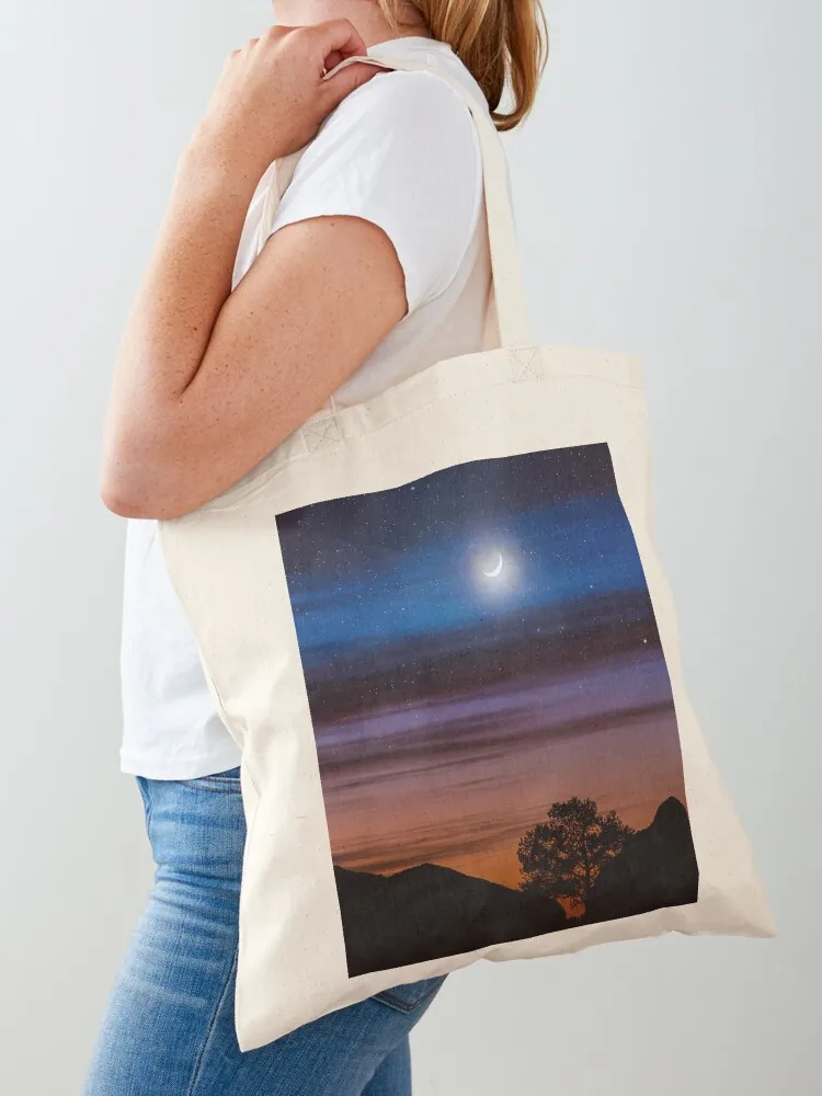 Big Bend Moon Tote Bag shopping trolley bag tote bag men's canvas tote